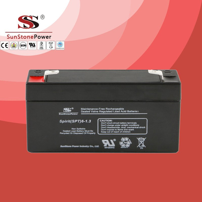  SPT Series 6V1.3AH Sealed Maintenance Free VRLA/SLA AGM Battery for UPS
