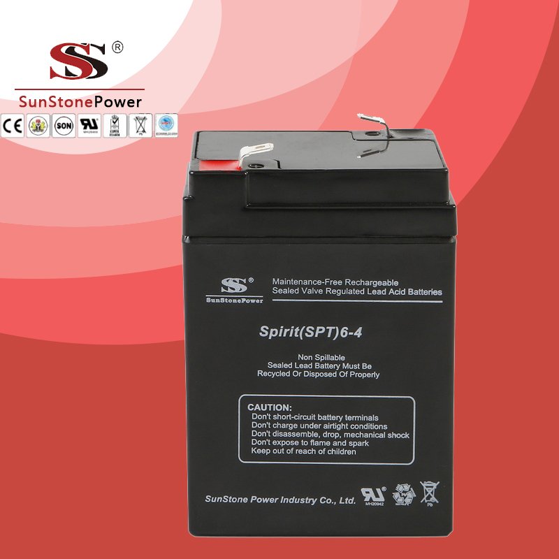  SPT Series 6V4AH Sealed Maintenance Free VRLA/SLA AGM Battery for UPS